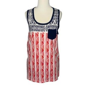 Hollister Red White And Blue Tank Top Size Small